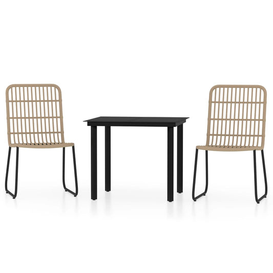 3 Piece Garden Dining Set Oak 3 Piece Garden Dining Set Oak