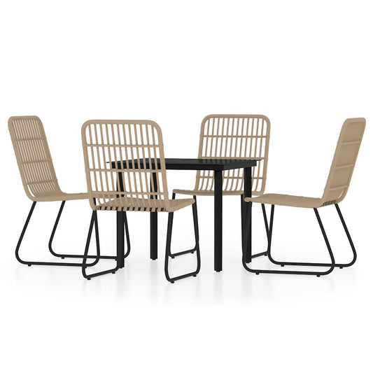 5 Piece Garden Dining Set Oak 5 Piece Garden Dining Set Oak
