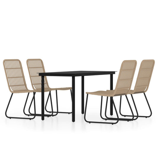 5 Piece Garden Dining Set Oak 5 Piece Garden Dining Set Oak