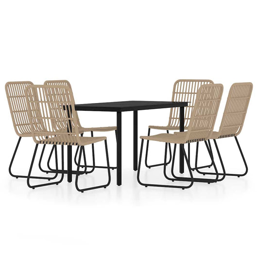 7 Piece Garden Dining Set Oak 7 Piece Garden Dining Set Oak