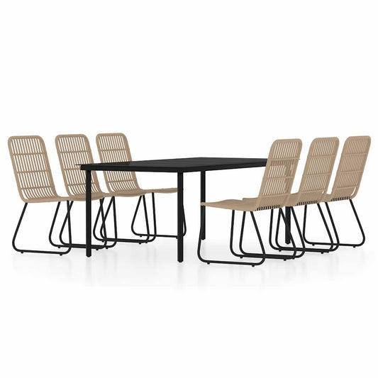 7 Piece Garden Dining Set Oak 7 Piece Garden Dining Set Oak