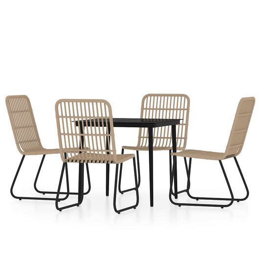 5 Piece Garden Dining Set Oak 5 Piece Garden Dining Set Oak