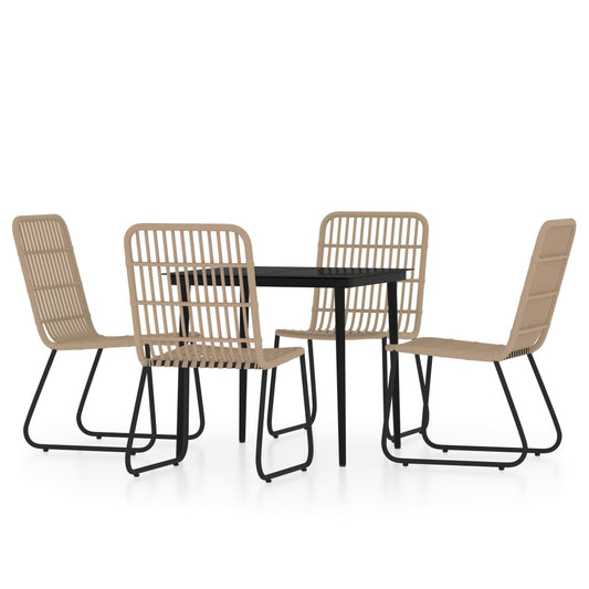 5 Piece Garden Dining Set Oak 5 Piece Garden Dining Set Oak