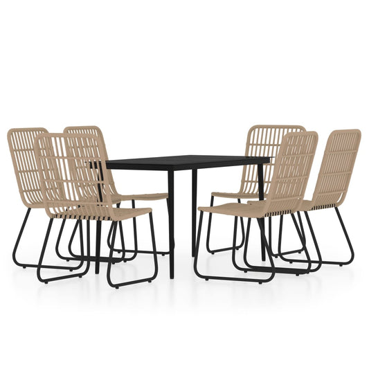 7 Piece Garden Dining Set Oak 7 Piece Garden Dining Set Oak