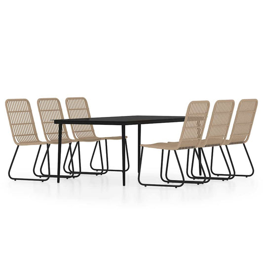 7 Piece Garden Dining Set Oak 7 Piece Garden Dining Set Oak