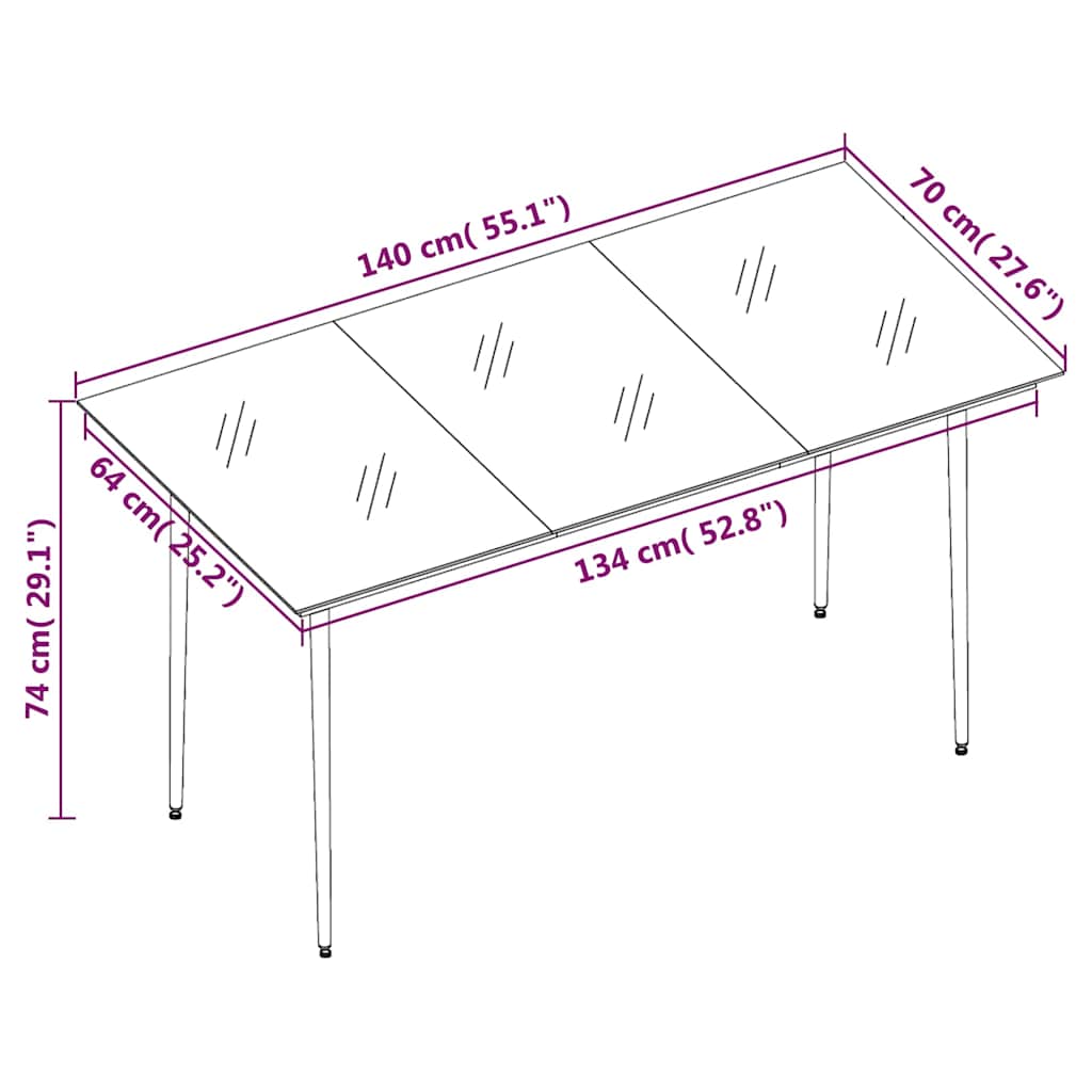 7 Piece Garden Dining Set Black PVC Rattan