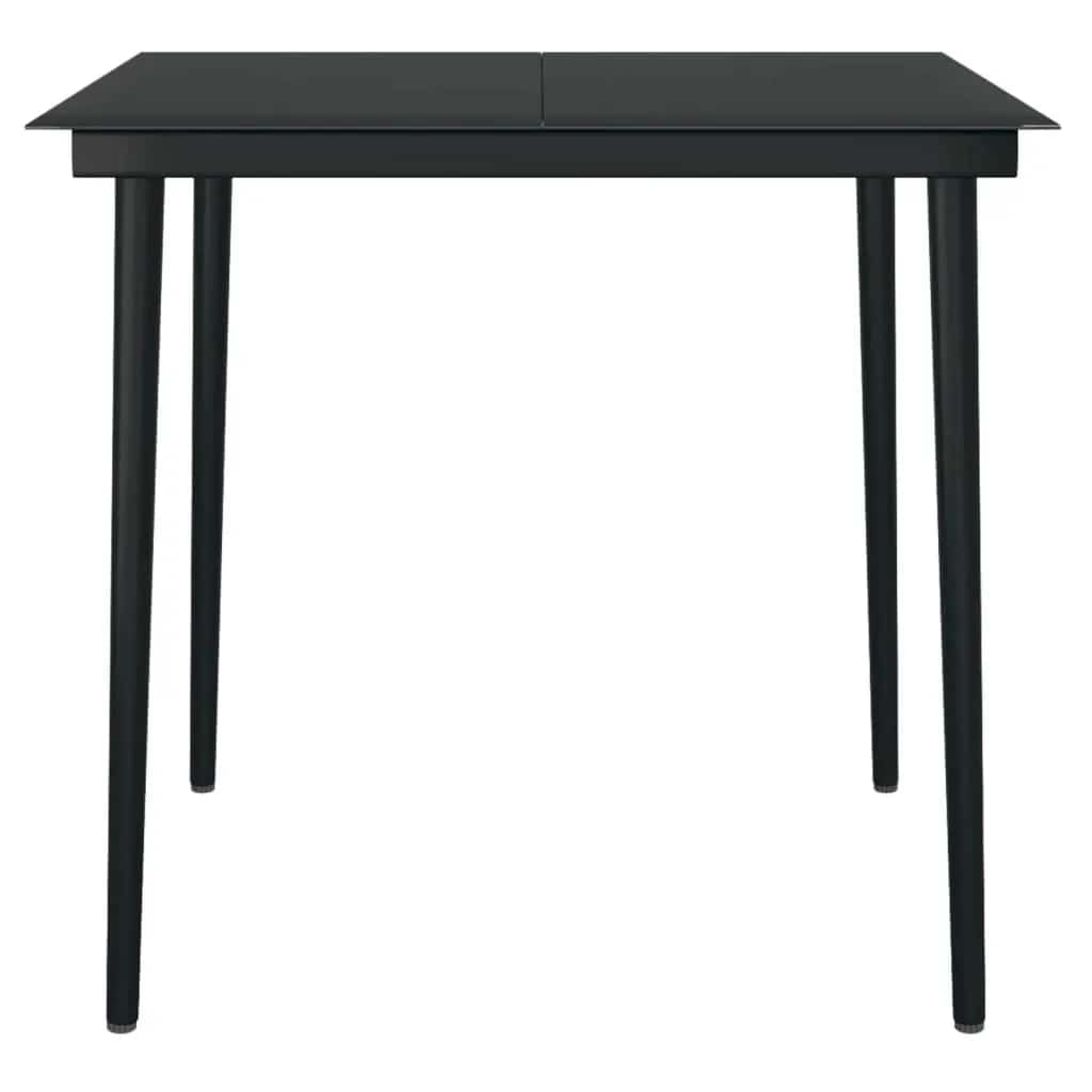 5 Piece Garden Dining Set Black