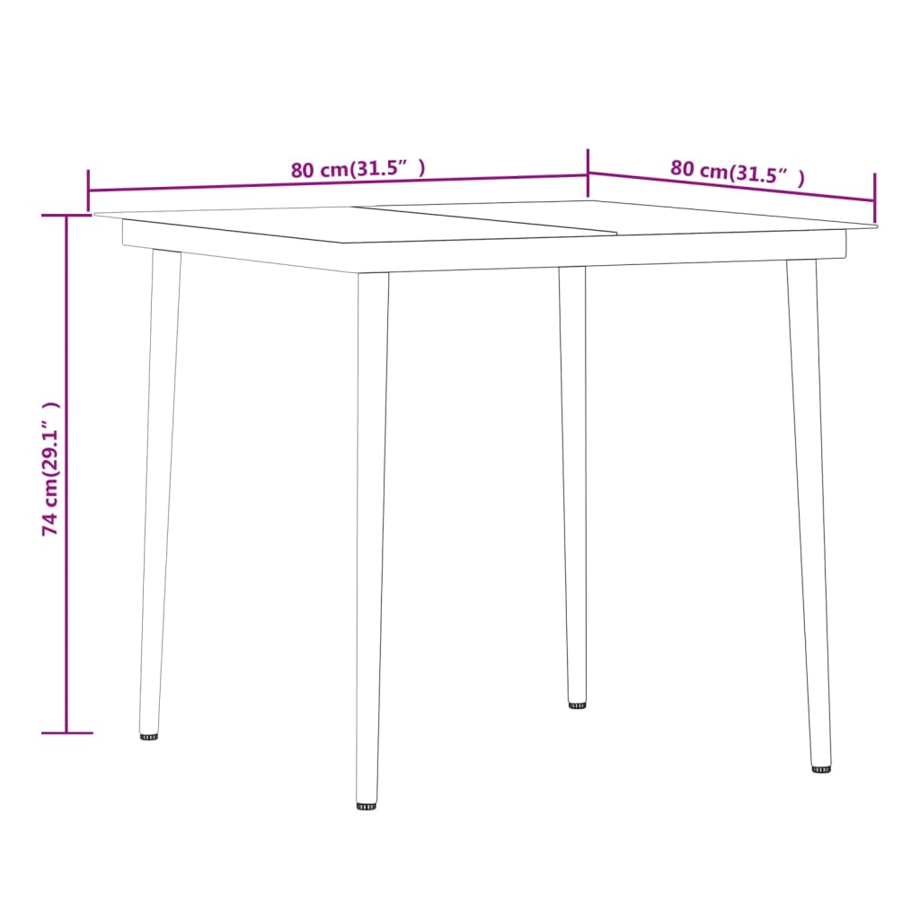 Garden Dining Set | Brown and black