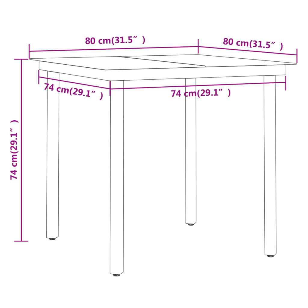 Garden Dining Set | Black