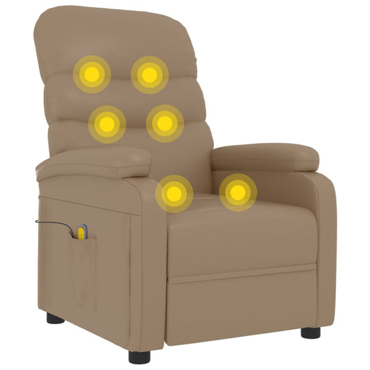 Massage Chair Cappuccino Faux Leather Massage Chair Cappuccino Faux Leather