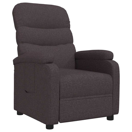 Recliner Chair Dark Brown Fabric Recliner Chair Dark Brown Fabric
