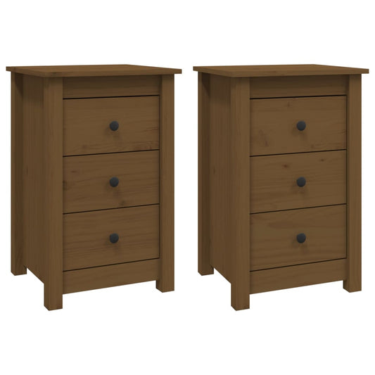 Bedside Cabinets 2 pcs Honey Brown 40x35x61.5cm Solid Wood Pine Bedside Cabinets 2 pcs Honey Brown 40x35x61.5cm Solid Wood Pine