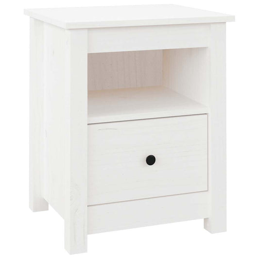 Bedside Cabinet White 40x35x49 cm Solid Wood Pine Bedside Cabinet White 40x35x49 cm Solid Wood Pine