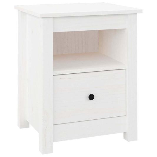 Bedside Cabinet White 40x35x49 cm Solid Wood Pine Bedside Cabinet White 40x35x49 cm Solid Wood Pine