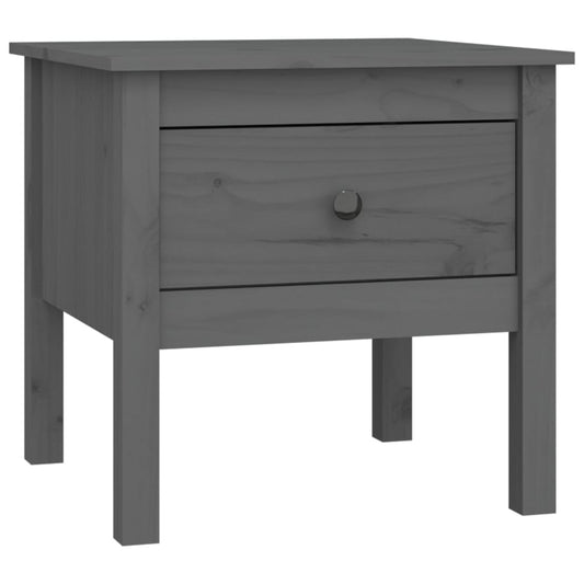 Side Table Grey 50x50x49 cm Solid Wood Pine Side Table Grey 50x50x49 cm Solid Wood Pine