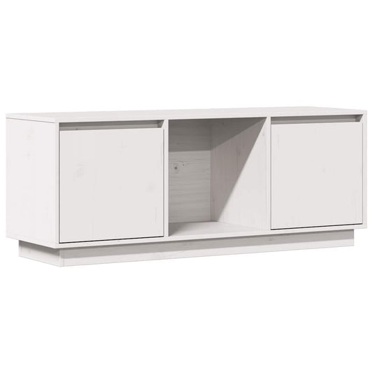 TV Cabinet White 110.5x35x44 cm Solid Wood Pine TV Cabinet White 110.5x35x44 cm Solid Wood Pine