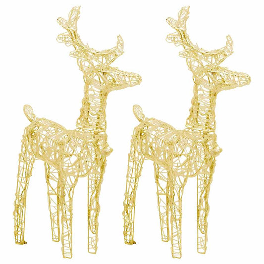 Christmas Reindeers 2 pcs Warm White 80 LEDs Acrylic Christmas Reindeers 2 pcs Warm White 80 LEDs Acrylic