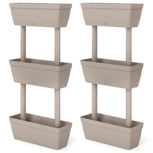 Garden Planter 6 pcs 100 cm Taupe Garden Planter 6 pcs 100 cm Taupe