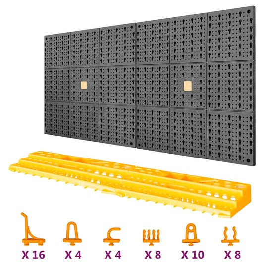 151833 vidaXL Tool Wall 500x1000 mm 50 Hooks PP 151833 vidaXL Tool Wall 500x1000 mm 50 Hooks PP