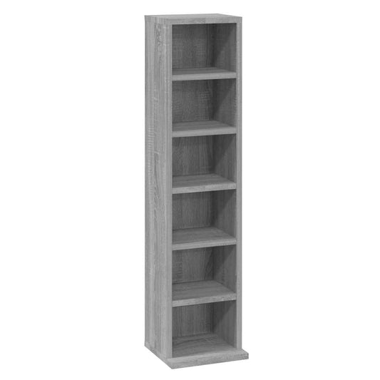 CD Cabinet Grey Sonoma 21x20x88 cm Engineered Wood CD Cabinet Grey Sonoma 21x20x88 cm Engineered Wood