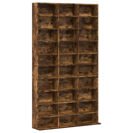 CD Cabinet Smoked Oak 102x23x177.5 cm Engineered Wood CD Cabinet Smoked Oak 102x23x177.5 cm Engineered Wood