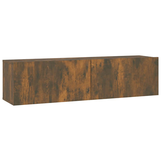 TV Wall Cabinet Smoked Oak 120x30x30 cm Engineered Wood TV Wall Cabinet Smoked Oak 120x30x30 cm Engineered Wood