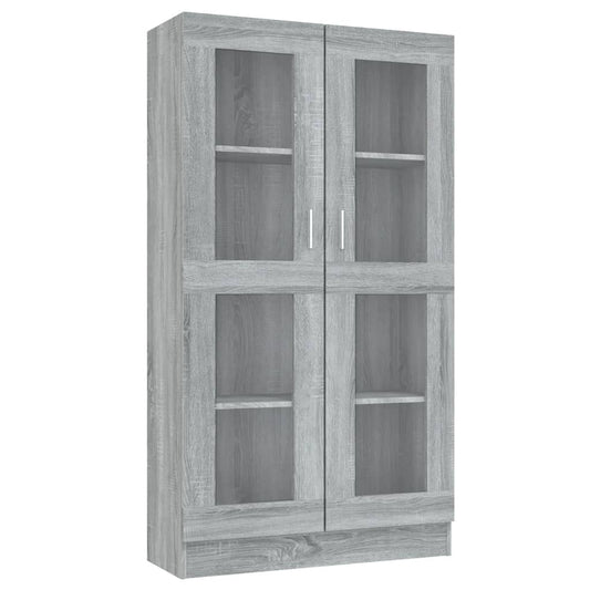 Vitrine Cabinet Grey Sonoma 82,5x30,5x150 cm Engineered Wood Vitrine Cabinet Grey Sonoma 82,5x30,5x150 cm Engineered Wood