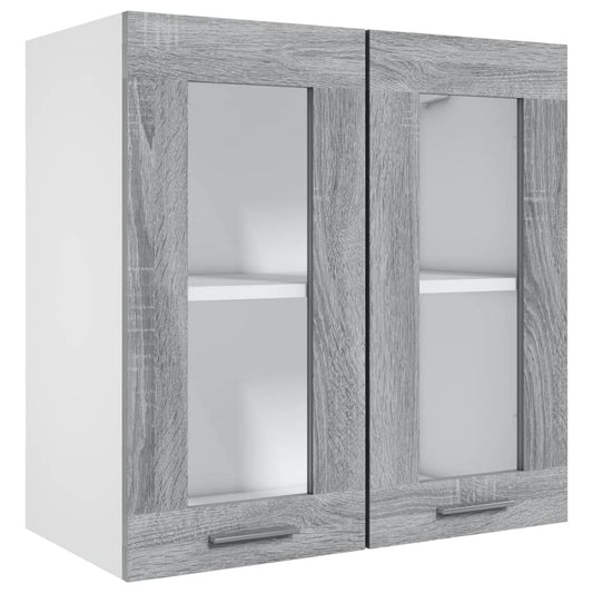 Hanging Glass Cabinet Lyon Grey Sonoma 60x31x60 cm Engineered Wood Hanging Glass Cabinet Lyon Grey Sonoma 60x31x60 cm Engineered Wood