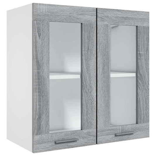 Hanging Glass Cabinet "Lyon" Grey Sonoma 60x31x60 cm Hanging Glass Cabinet "Lyon" Grey Sonoma 60x31x60 cm