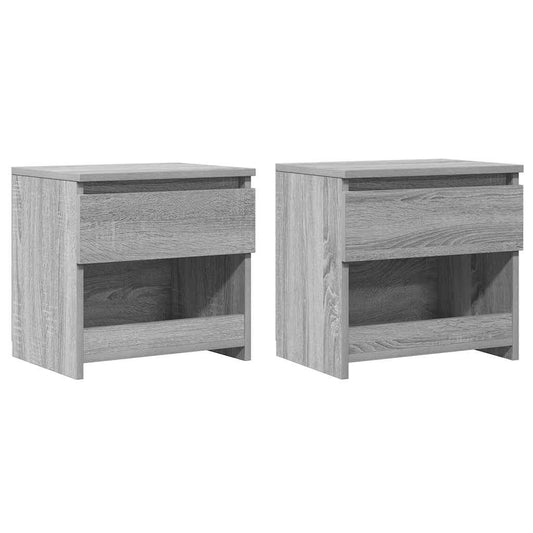 815132 vidaXL Bedside Cabinets 2 pcs Grey Sonoma 40x30x39 cm Engineered Wood 815132 vidaXL Bedside Cabinets 2 pcs Grey Sonoma 40x30x39 cm Engineered Wood