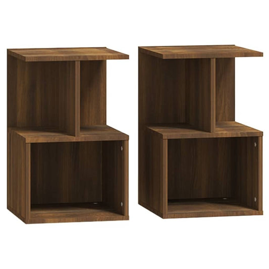 Bedside Cabinets 2 pcs Brown Oak 35x35x55 cm Engineered Wood Bedside Cabinets 2 pcs Brown Oak 35x35x55 cm Engineered Wood