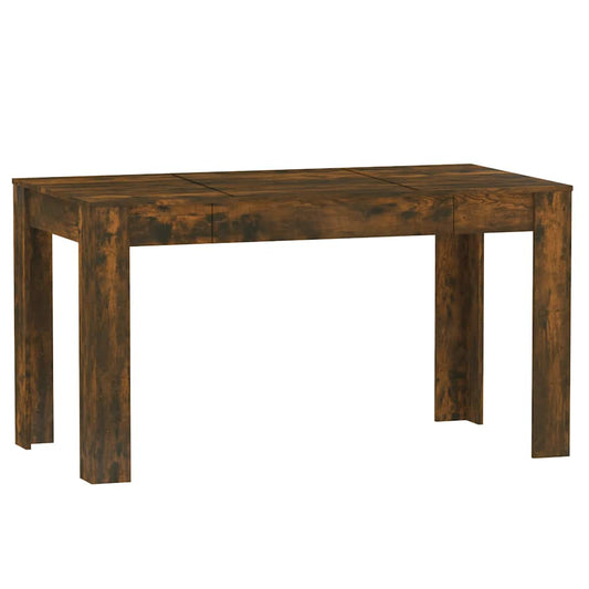 Dining Table Smoked Oak 140x74.5x76 cm Engineered Wood Dining Table Smoked Oak 140x74.5x76 cm Engineered Wood