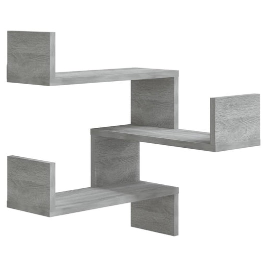 Wall Corner Shelf Grey Sonoma 40x40x50 cm Engineered Wood Wall Corner Shelf Grey Sonoma 40x40x50 cm Engineered Wood