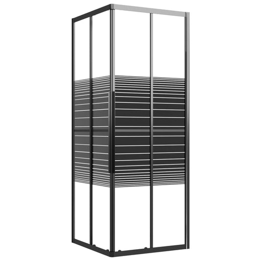 Stripe Shower Cabin ESG 80x80x180 cm Black Stripe Shower Cabin ESG 80x80x180 cm Black