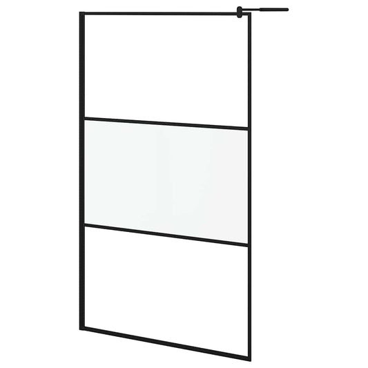 Shower walls Black 115 x 195 cm Glass and Aluminium Shower walls Black 115 x 195 cm Glass and Aluminium