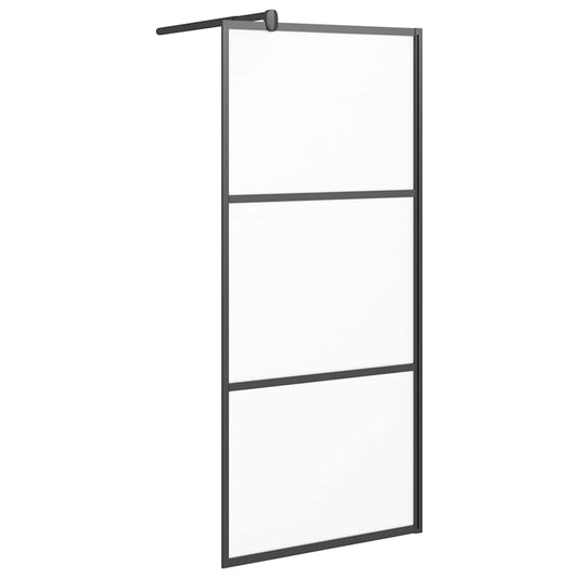 Shower walls Black 80 x 195 cm Glass and Aluminium Shower walls Black 80 x 195 cm Glass and Aluminium