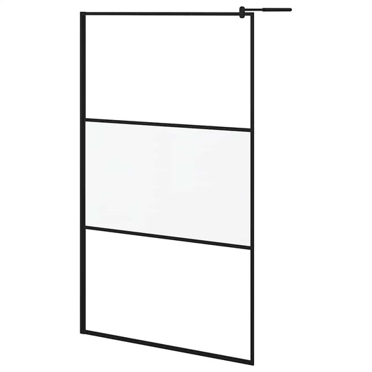 Shower walls Black 115 x 195 cm Glass and Aluminium Shower walls Black 115 x 195 cm Glass and Aluminium