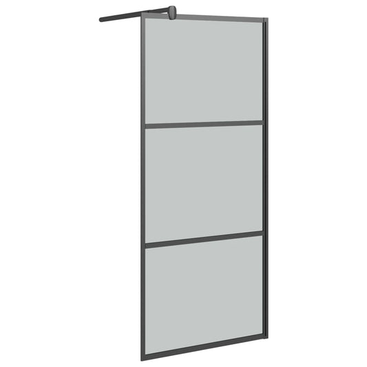Shower walls Black 80 x 195 cm Glass and Aluminium Shower walls Black 80 x 195 cm Glass and Aluminium