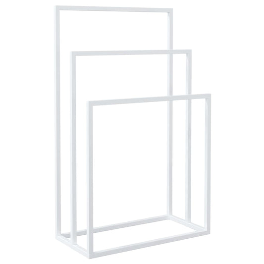 Freestanding Towel Rack White 48x24x79 cm Iron Freestanding Towel Rack White 48x24x79 cm Iron