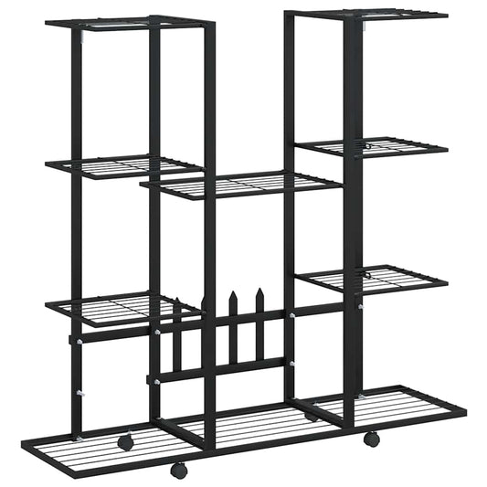 Flower Stand with Wheels 94.5x24.5x91.5 cm Black Iron Flower Stand with Wheels 94.5x24.5x91.5 cm Black Iron