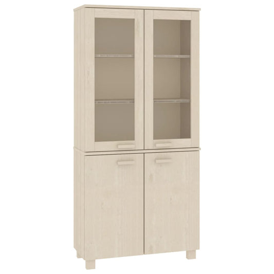 Highboard HAMAR Solid Wood Pine Honey Brown Highboard HAMAR Solid Wood Pine Honey Brown