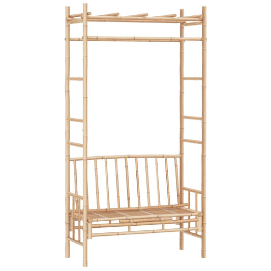 Garden Bench with Pergola 116 cm Bamboo Garden Bench with Pergola 116 cm Bamboo