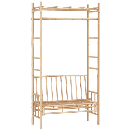 Garden Bench with Pergola 116 cm Bamboo Garden Bench with Pergola 116 cm Bamboo