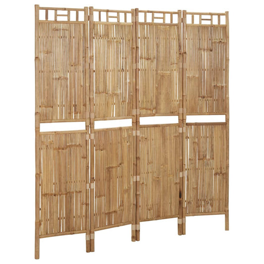 4-Panel Room Divider Bamboo 160x180 cm 4-Panel Room Divider Bamboo 160x180 cm