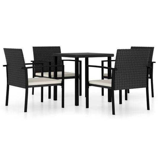 Outdoor Dining Set | Black and Cream Outdoor Dining Set | Black and Cream