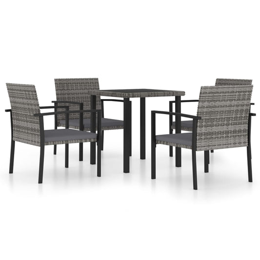 Outdoor Dining Set | Grey and Black Outdoor Dining Set | Grey and Black