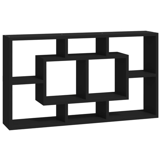 Wall Display Shelf 8 Compartments Black Wall Display Shelf 8 Compartments Black