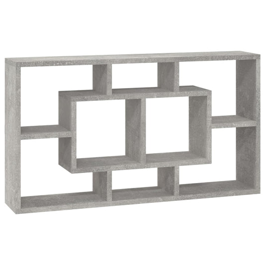 Wall Display Shelf 8 Compartments Concrete Grey Wall Display Shelf 8 Compartments Concrete Grey