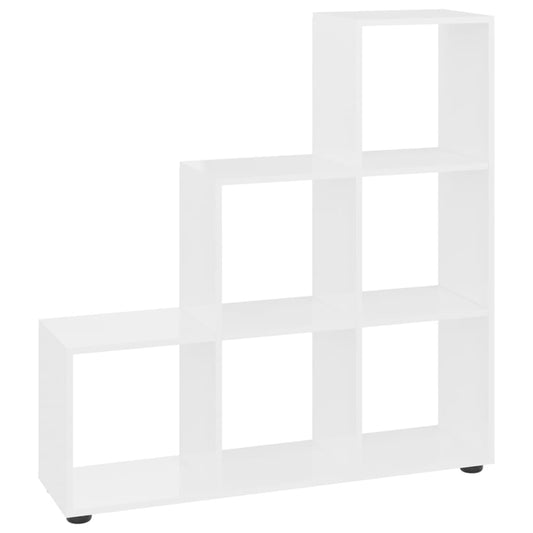 Staircase Bookcase High Gloss White 107 cm Engineered Wood Staircase Bookcase High Gloss White 107 cm Engineered Wood