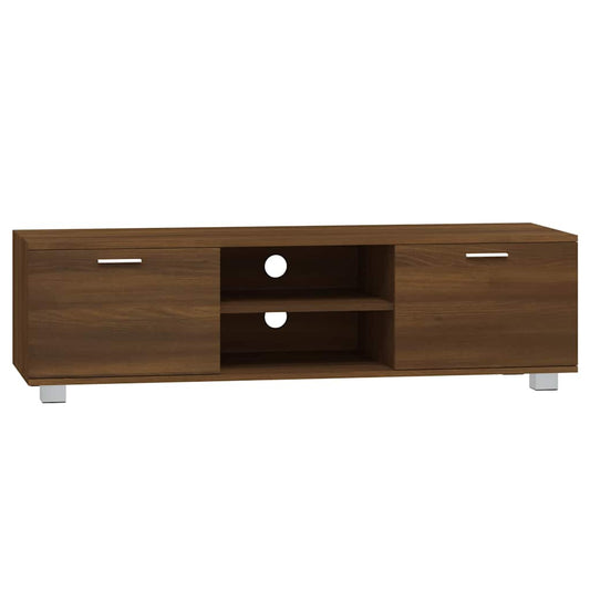 TV Cabinet Brown Oak 140x40,5x35 cm Engineered Wood TV Cabinet Brown Oak 140x40,5x35 cm Engineered Wood